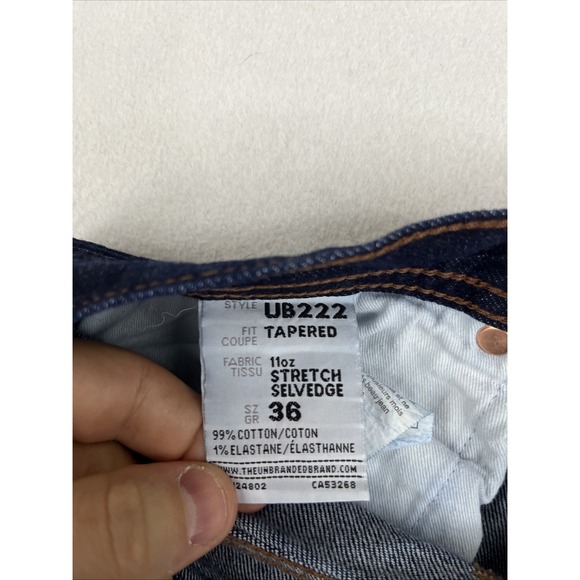 Unbranded UB222 Tapered 11oz Stretch Selvedge Denim Jeans Mens Size 34 - Picture 3 of 6